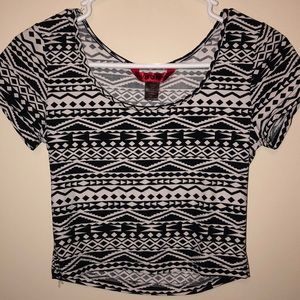 Black and White Pattern Blouse